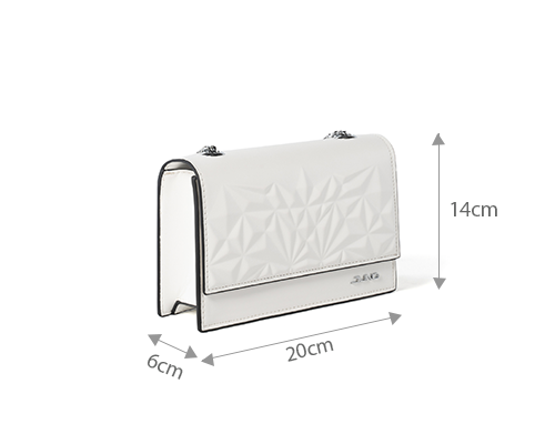Túi xách nhỏ nắp gập dập nổi 3d