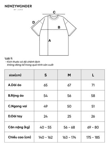 Áo thun unisex Newzy Wonder oversized 100% cotton in Newzy AfterSchool NZATH003 Áo thun unisex Newzy Wonder oversized 100% cotton in Newzy AfterSchool NZATH003