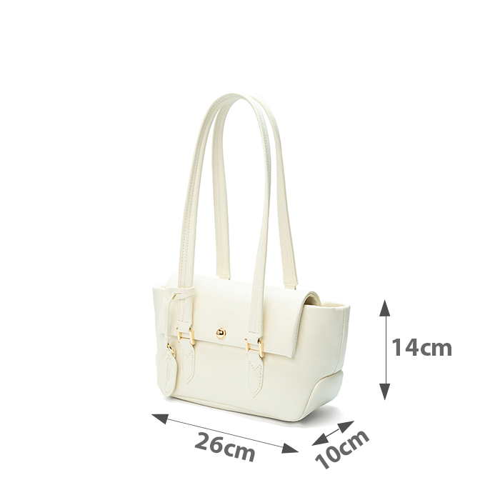 Túi Xách Nhỏ Đeo Vai Phối Nắp Trang Trí Charm Juno