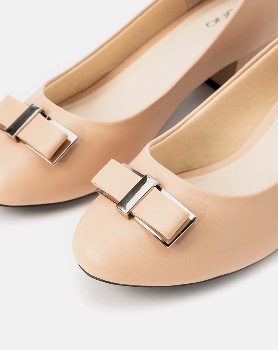 Giày cao gót 5cm mũi tròn phối nơ CG05059