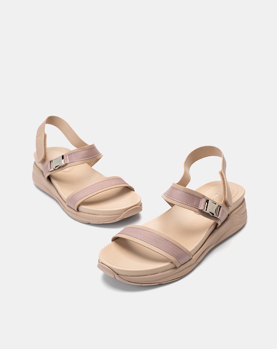 Giày Sandal Đế Thể Thao Phối Khóa Trang Trí