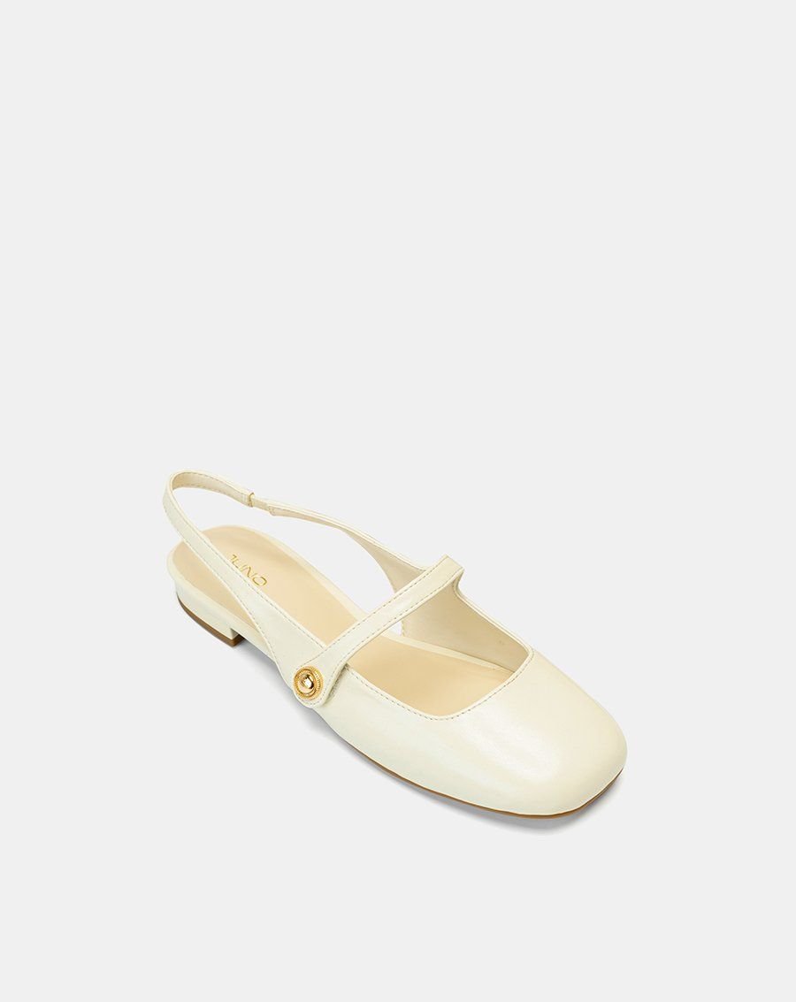 Giày Búp Bê Slingback Mũi Tròn