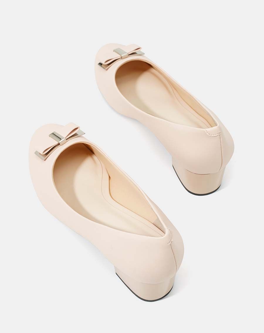 Giày cao gót 5cm mũi tròn phối nơ CG05059