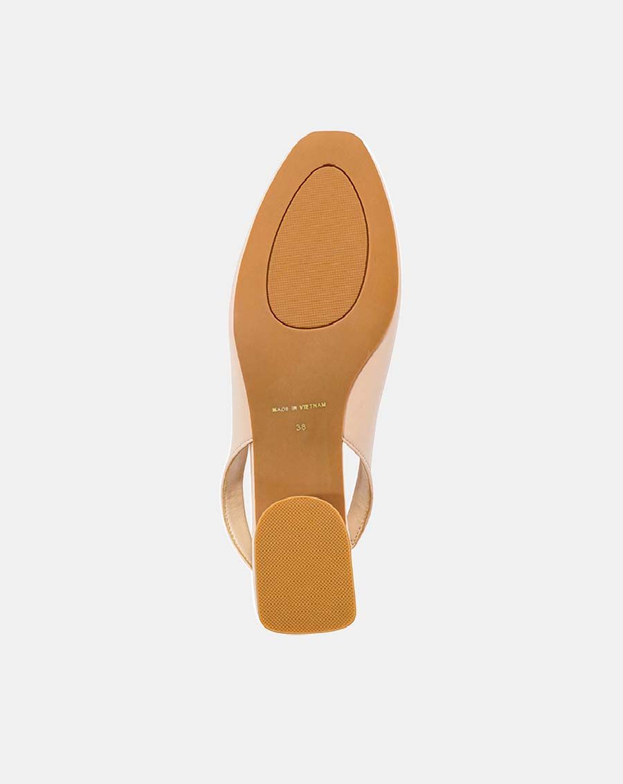 Giày cao gót slingback khoá trang trí