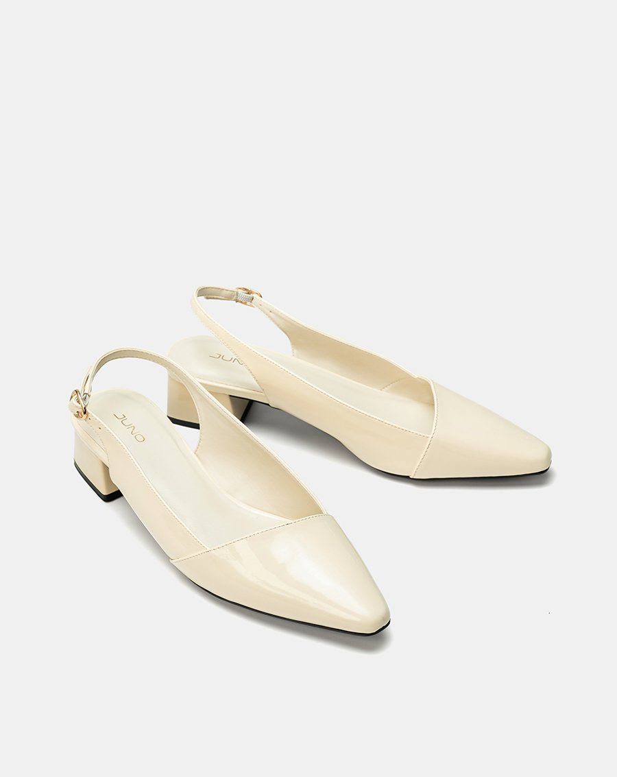 Giày Cao Gót Slingback Đắp Mũi Chéo