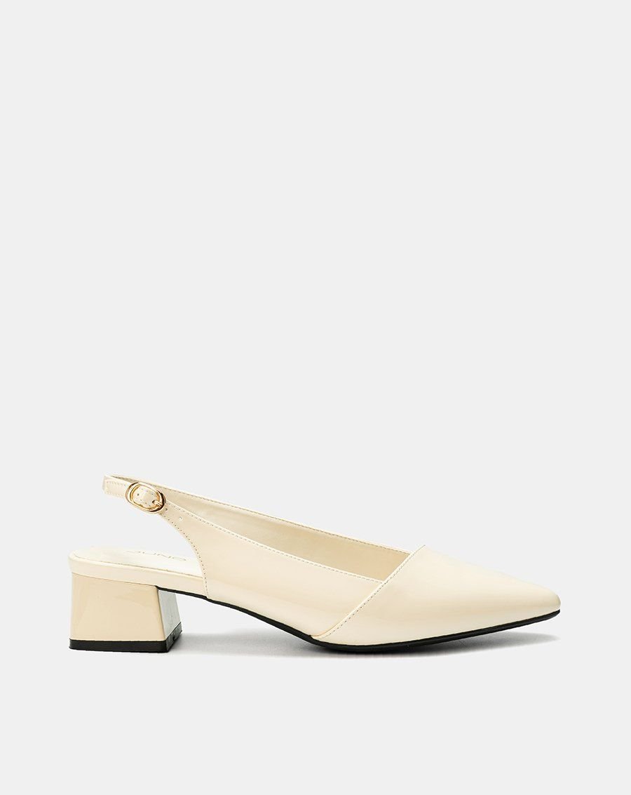 Giày Cao Gót Slingback Đắp Mũi Chéo