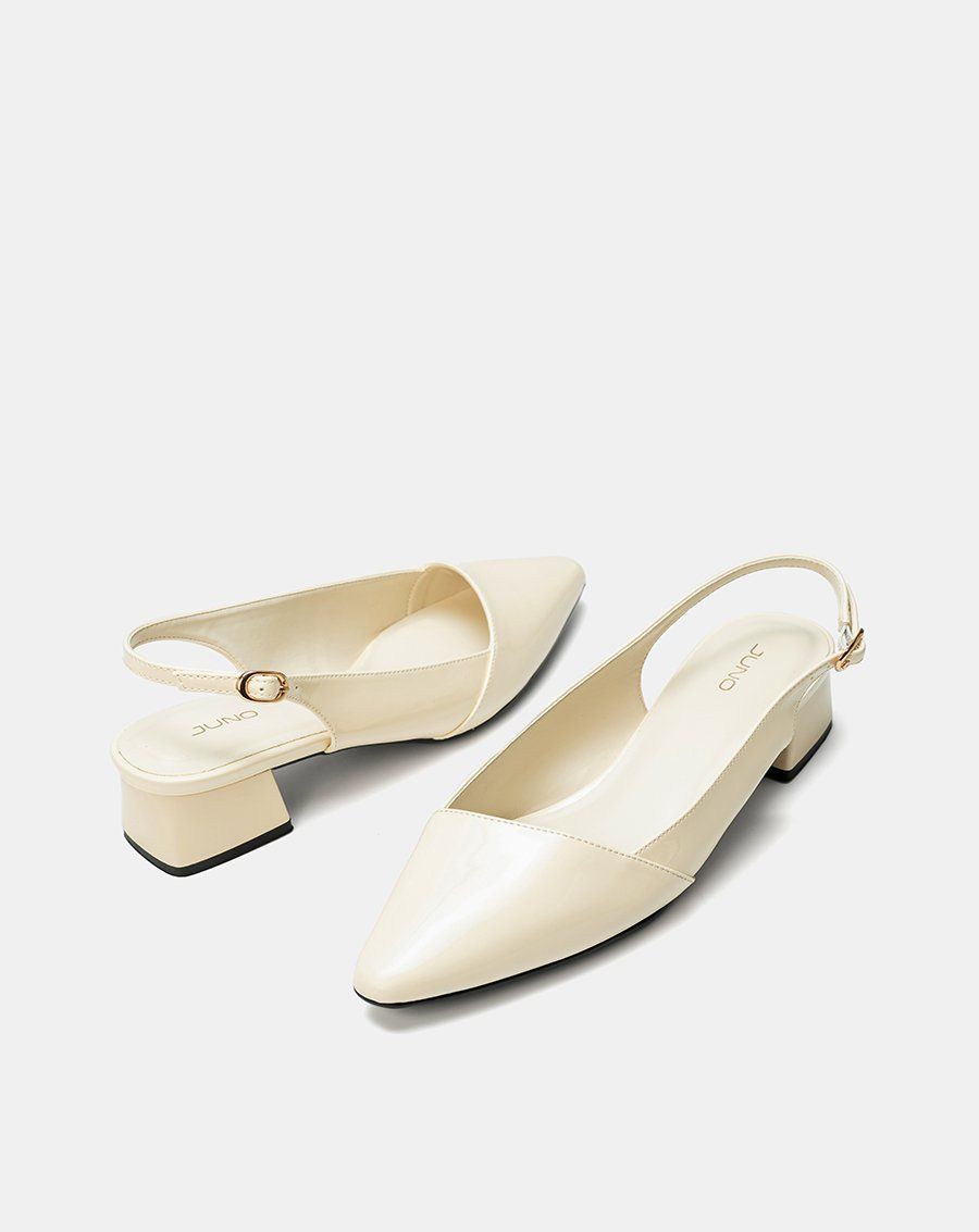 Giày Cao Gót Slingback Đắp Mũi Chéo