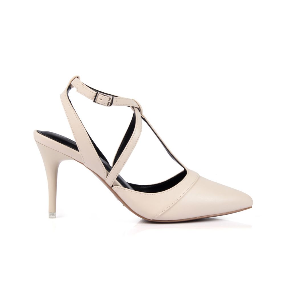 Giày cao gót 9cm mũi nhọn quai chéo CG09080