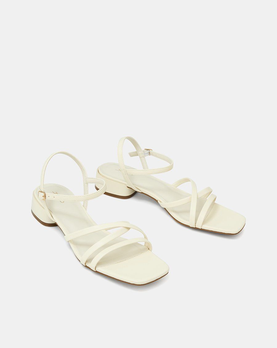 Giày Sandal Gót Thấp Quai Chéo