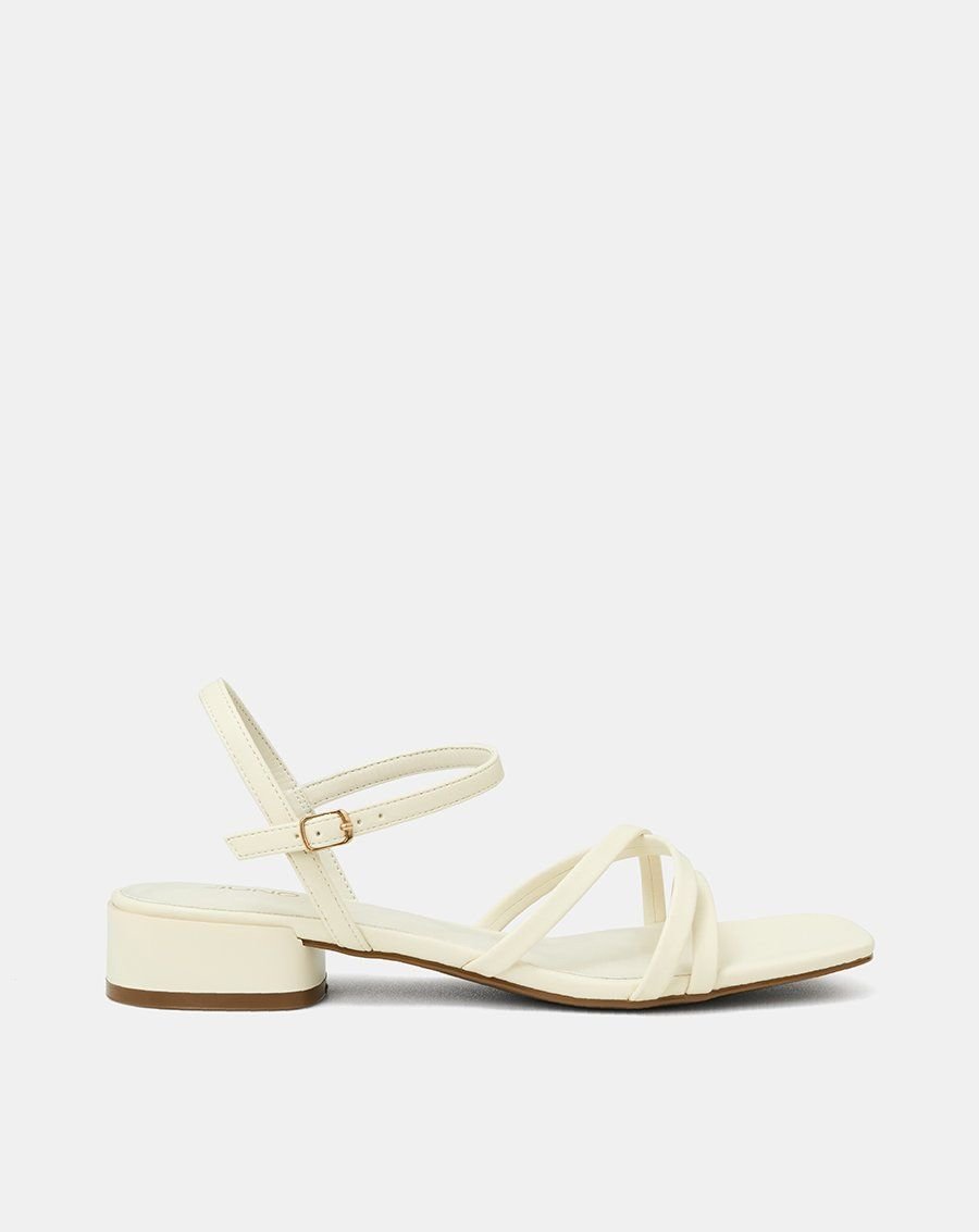 Giày Sandal Gót Thấp Quai Chéo