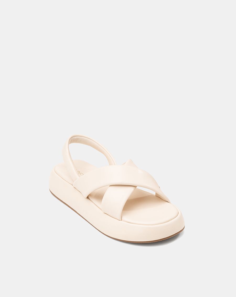 Giày Sandal Quai Chéo Hiệu Ứng Phồng