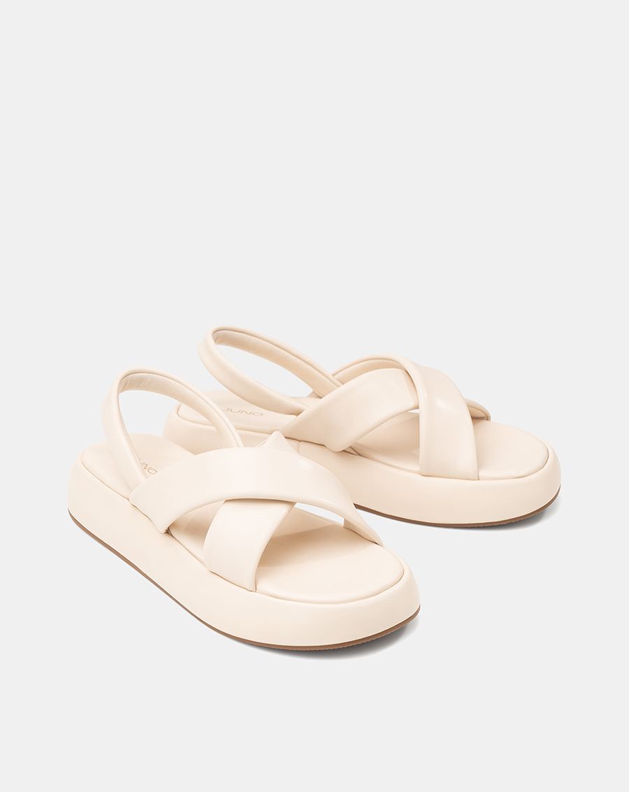 Giày Sandal Quai Chéo Hiệu Ứng Phồng