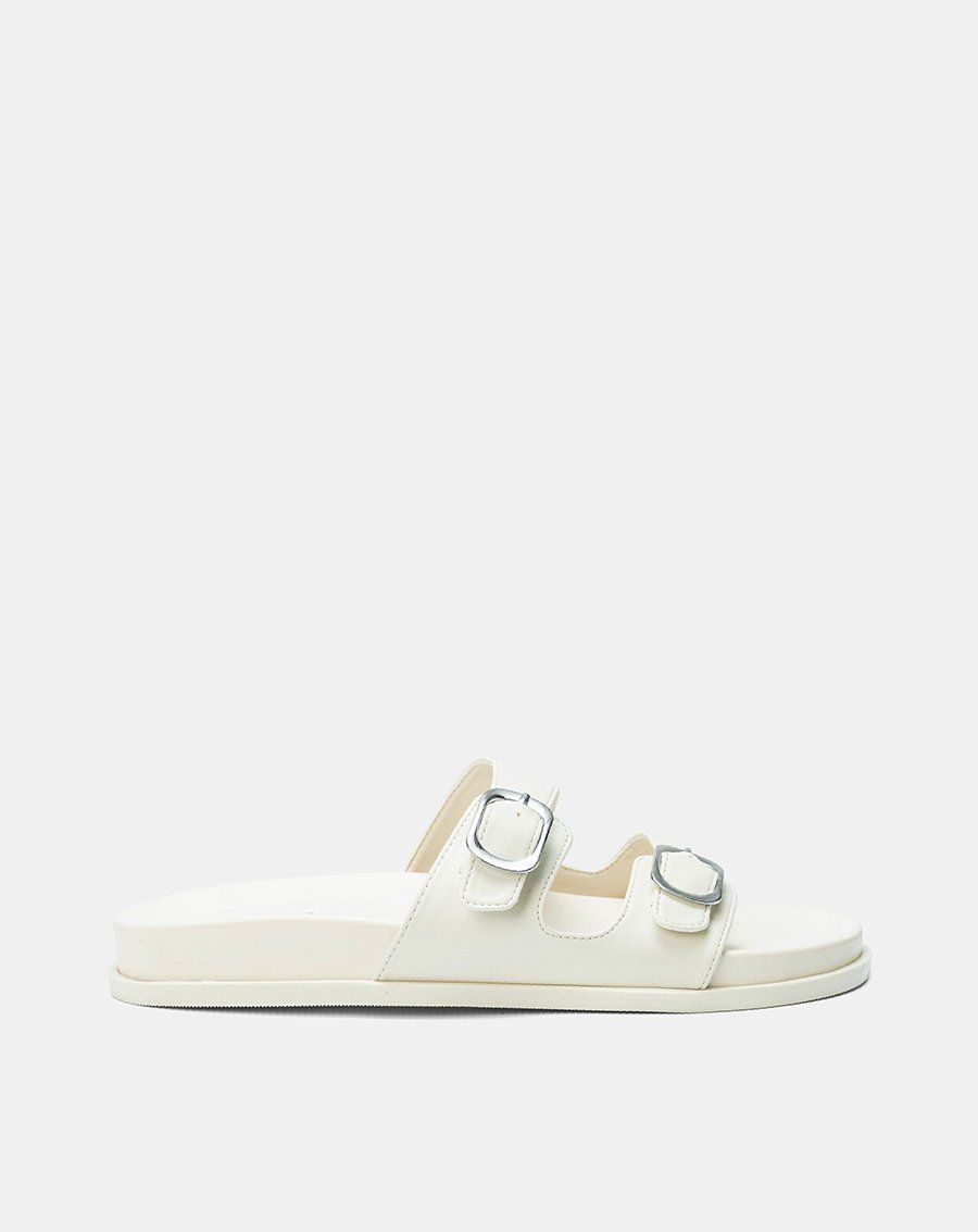 Giày Sandal Quai Ngang Phối Khóa Trang Trí