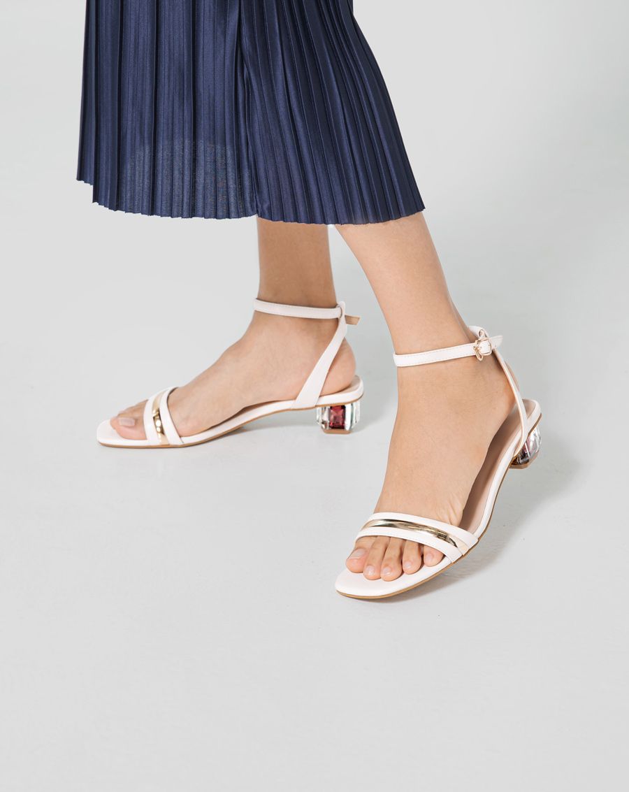 Giày sandal gót đá 4 màu