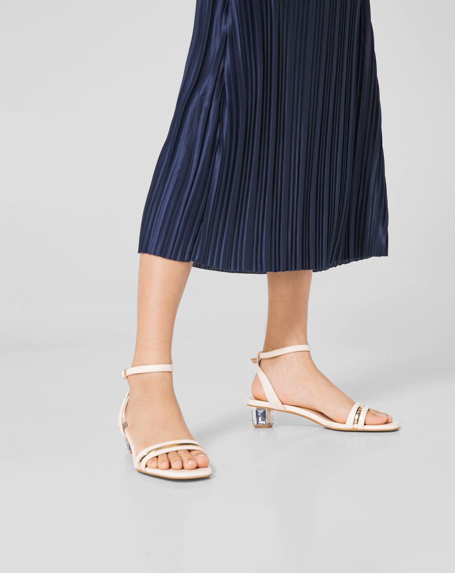 Giày sandal gót đá 4 màu