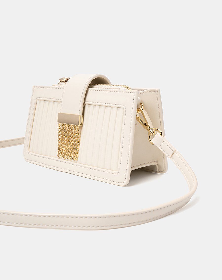 Túi xách nhỏ buckle flap trang trí khóa tua rua