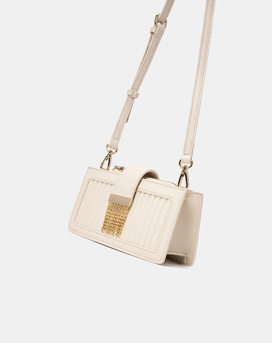 Túi xách nhỏ buckle flap trang trí khóa tua rua