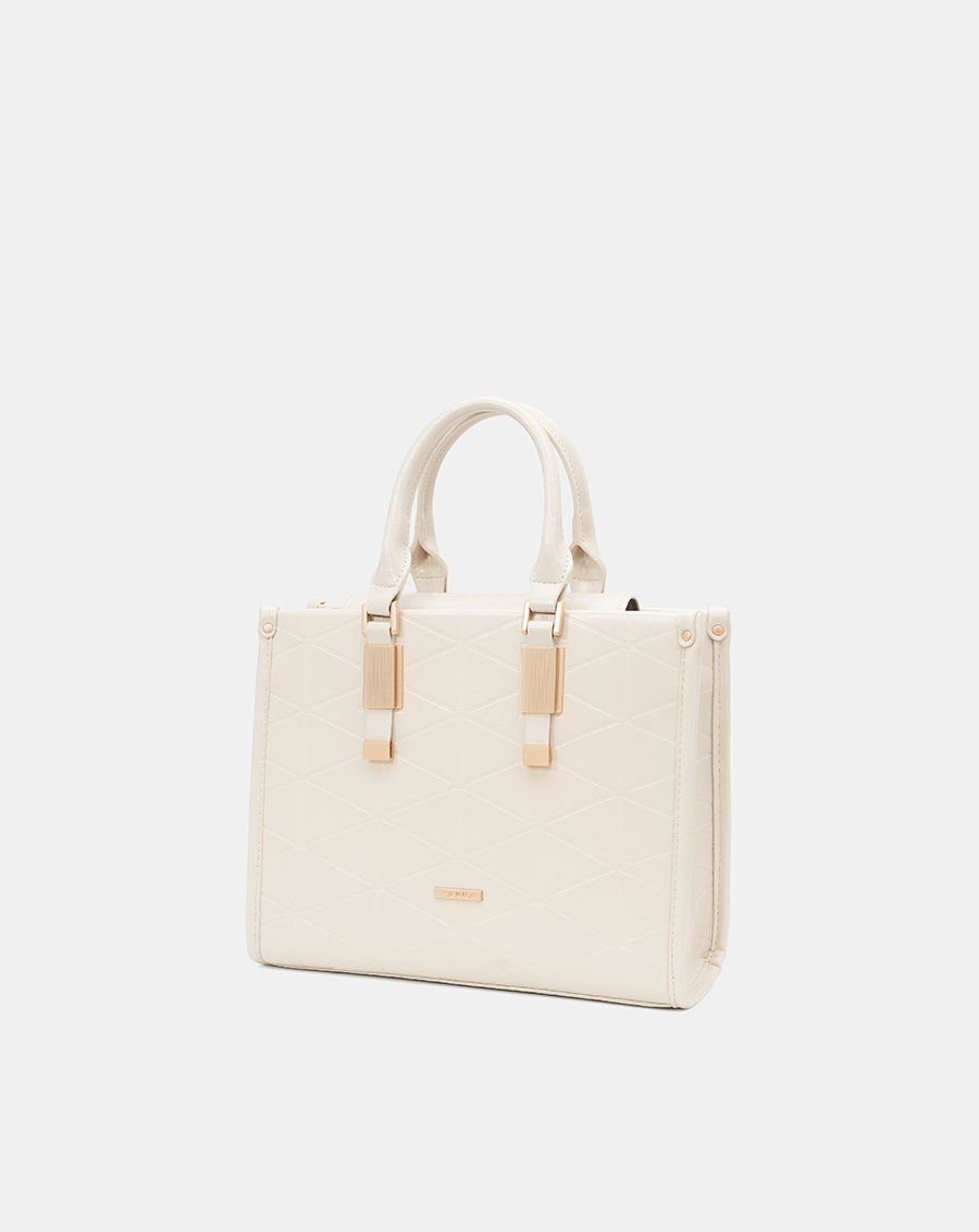 Túi Xách Trung Tote Dập Hoạ Tiết Trang Trí