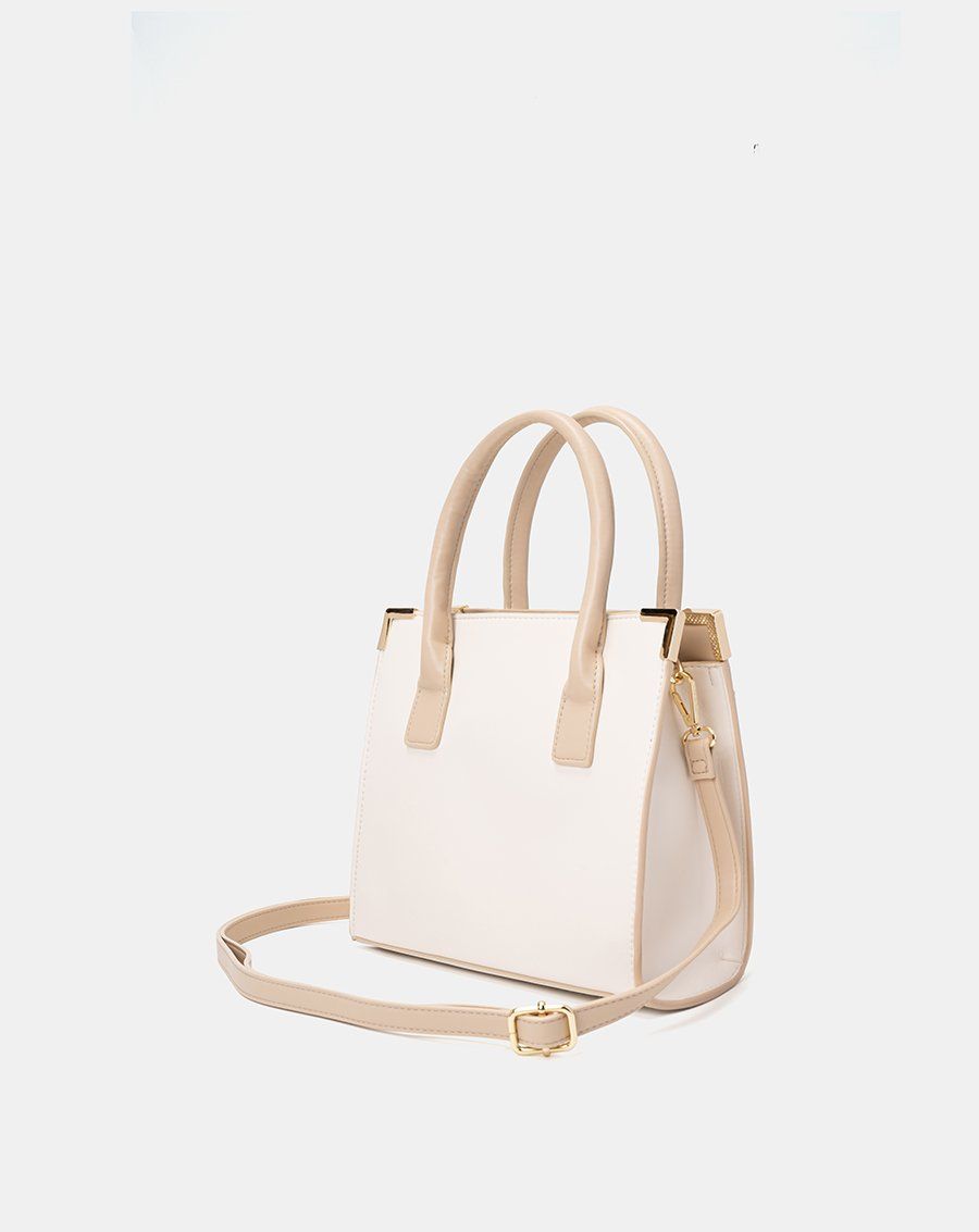 Túi Xách Trung Tote Trung Dập Nổi Hoạ Tiết