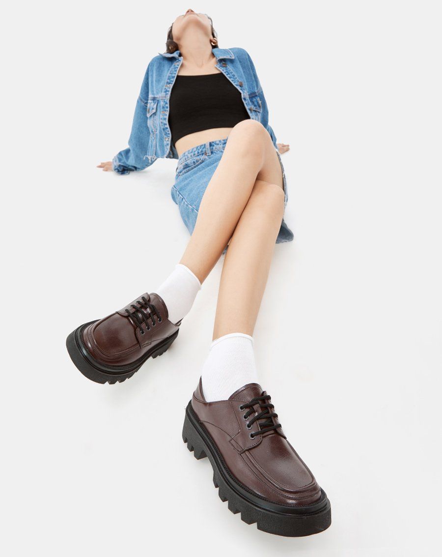 Giày Búp Bê Chunky Oxford