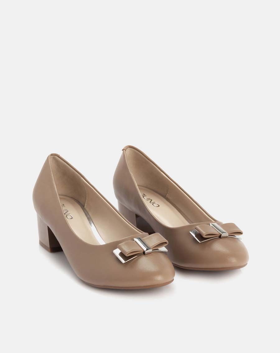 Giày cao gót 5cm mũi tròn phối nơ CG05059