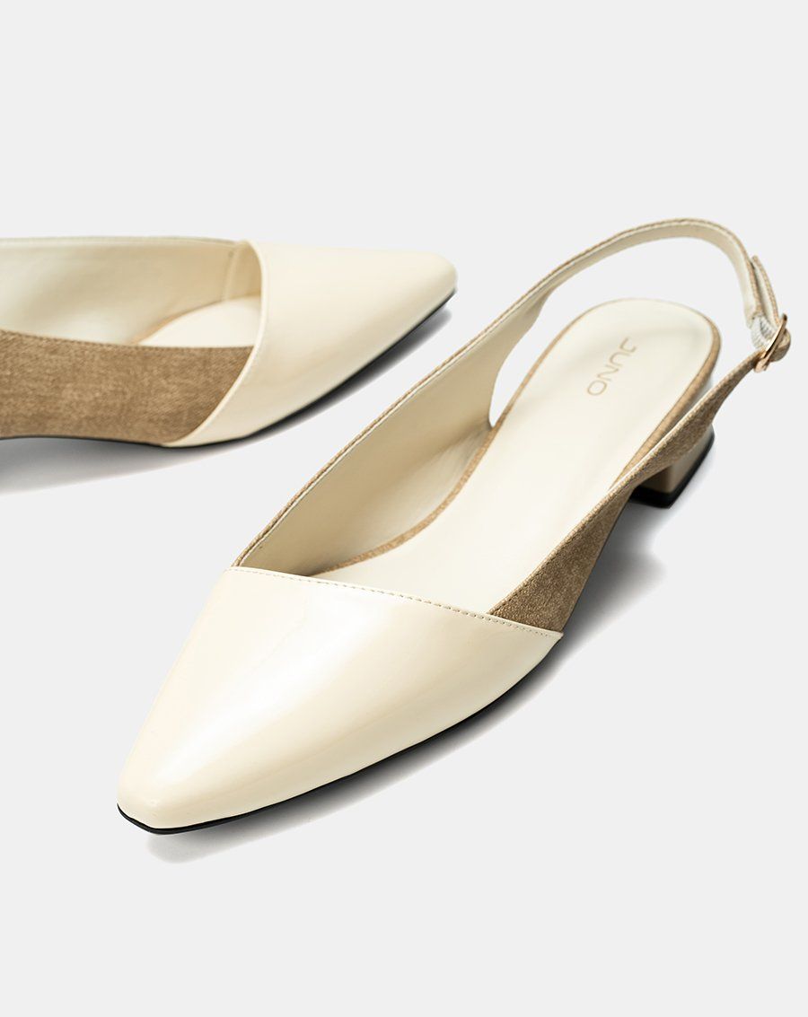 Giày Cao Gót Slingback Đắp Mũi Chéo