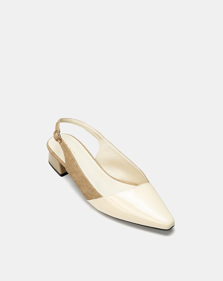 Giày Cao Gót Slingback Đắp Mũi Chéo