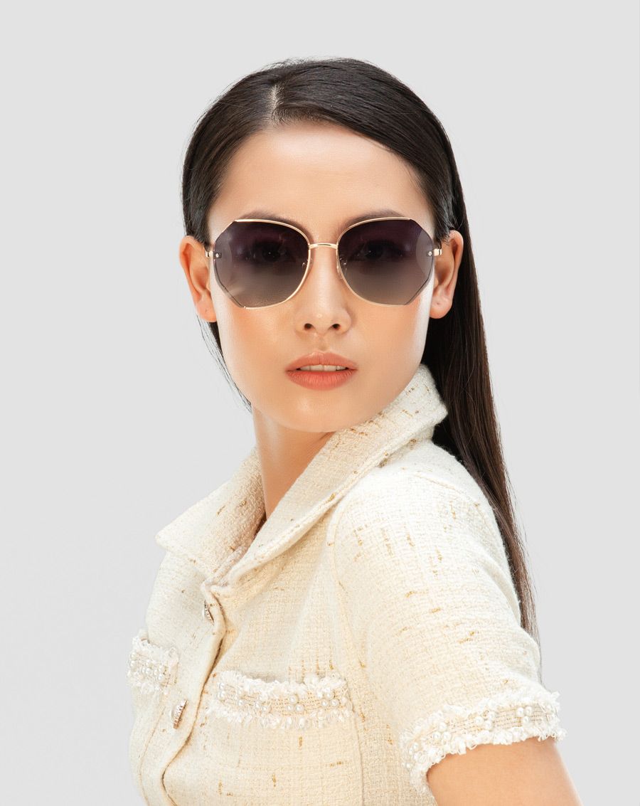 Mắt kính đa giác kim loại