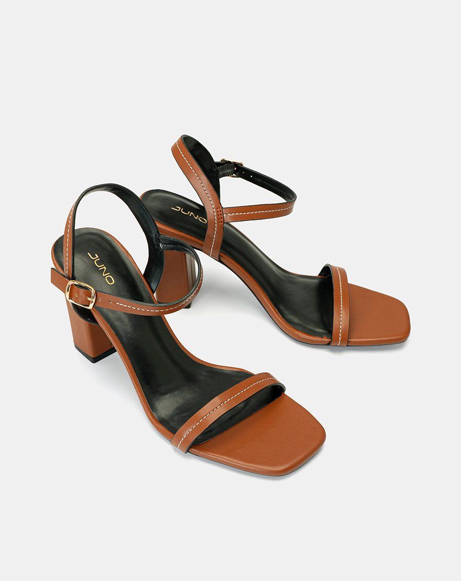 Giày Sandal Quai Ngang Thêu Trang Trí
