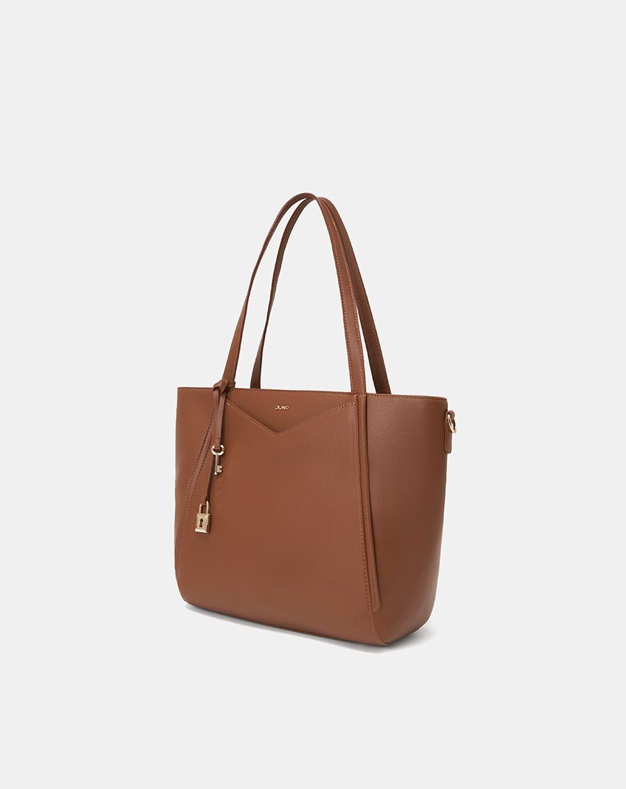 Túi Xách Lớn Tote Phối Charm Trang Trí