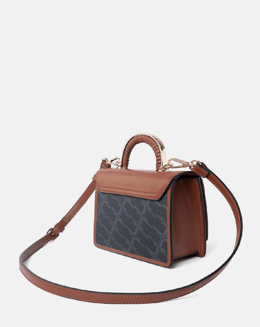 Túi xách nhỏ vuông góc họa tiết monogram