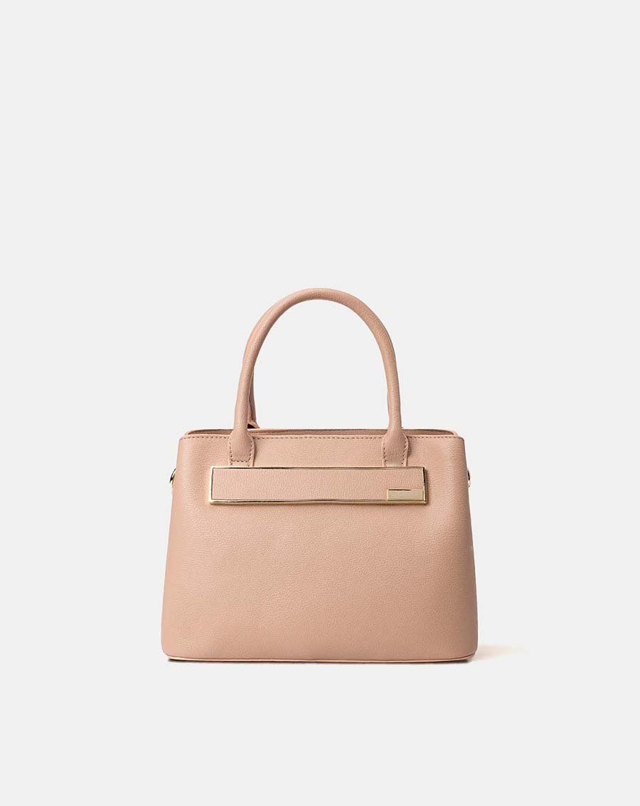 Túi xách trung satchel khóa trang trí to bản