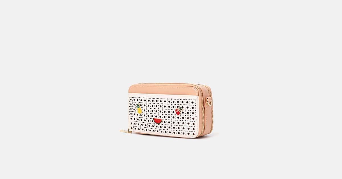 Túi xách nhỏ snapshot cắt lazer charm trang trí