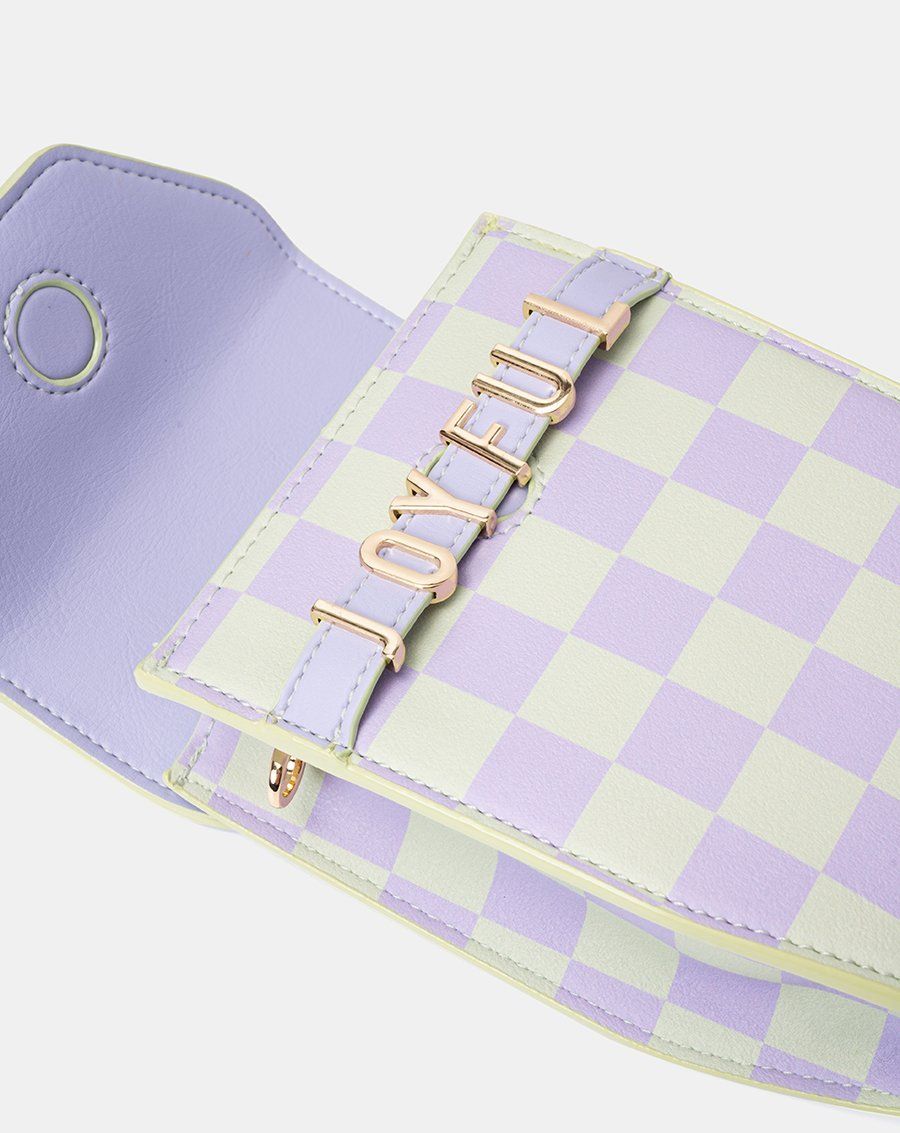 Túi Xách Nhỏ Joyful Kết Hợp Họa Tiết Checkerboard - Outlet