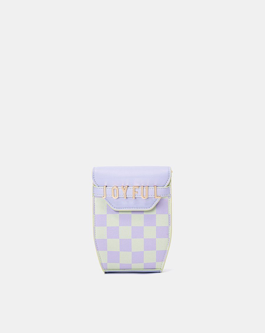 Túi Xách Nhỏ Joyful Kết Hợp Họa Tiết Checkerboard - Outlet