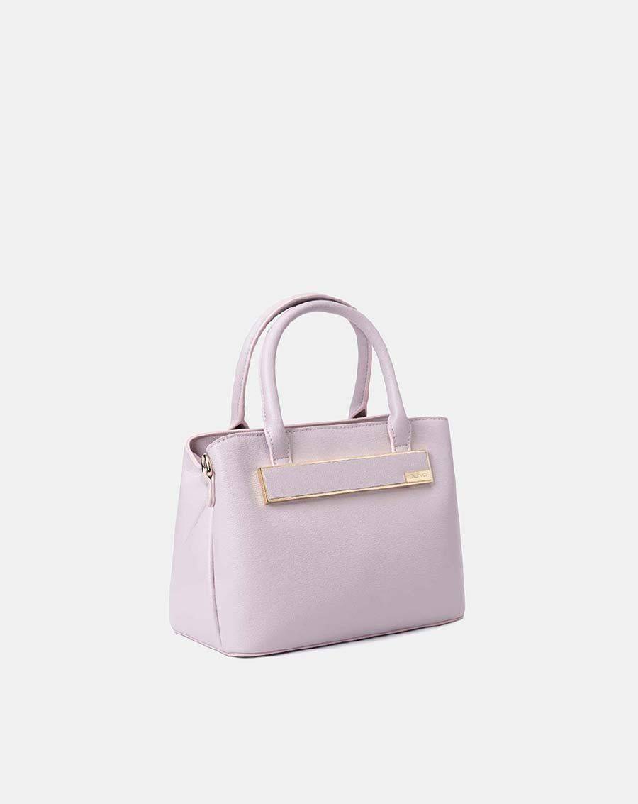 Túi xách trung satchel khóa trang trí to bản