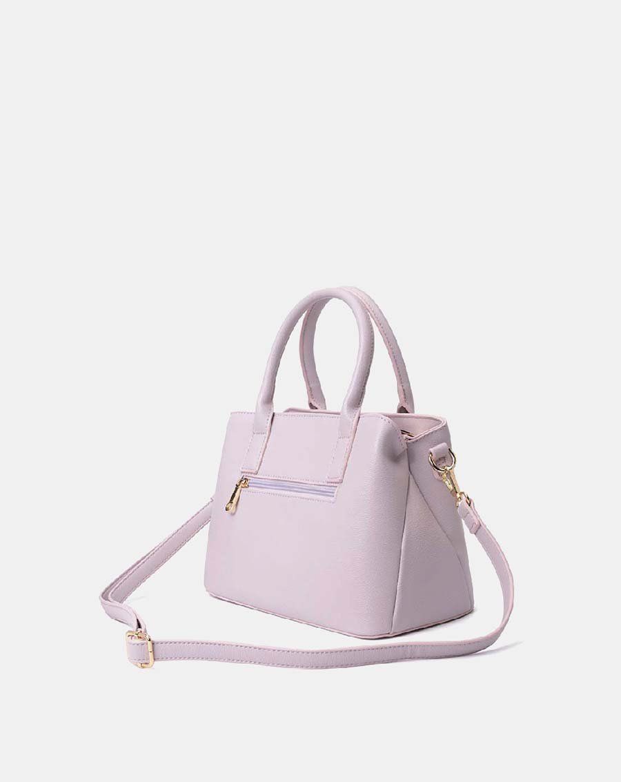 Túi xách trung satchel khóa trang trí to bản