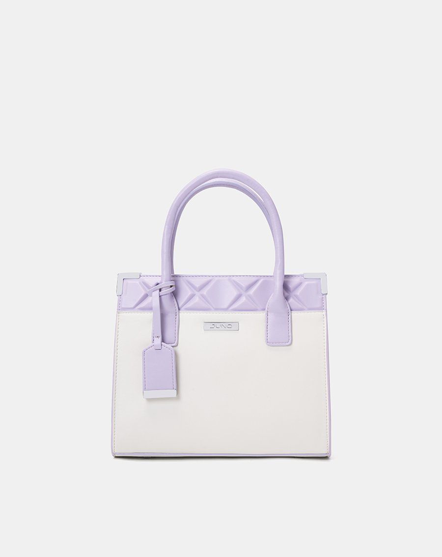 Túi Xách Trung Tote Trung Dập Nổi Hoạ Tiết