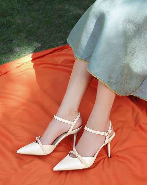 Giày Cao Gót Phối Nơ