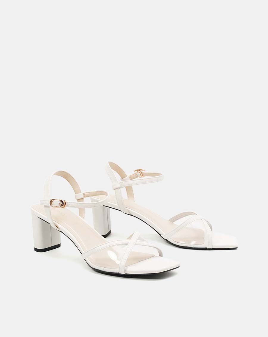 Giày sandal sandal mũi vuông gót vuông