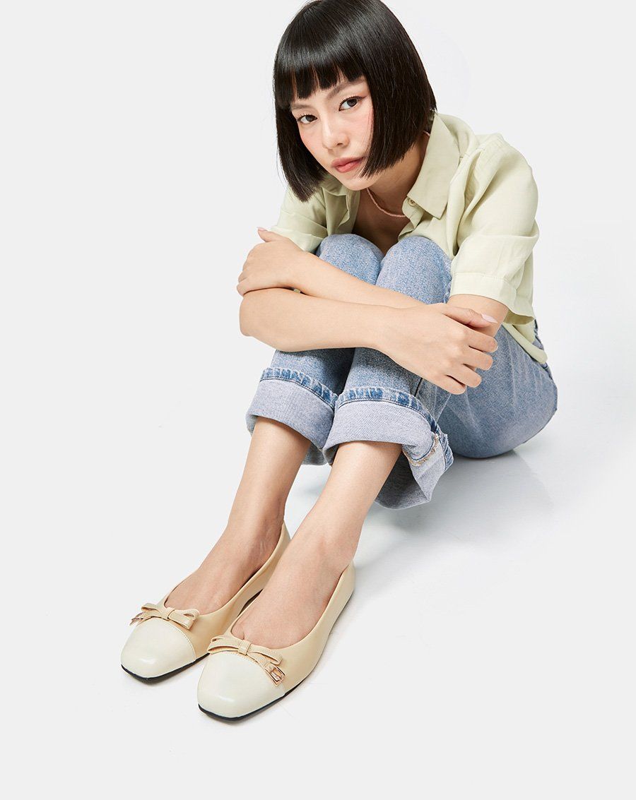 Giày Búp Bê Ballerina Trang Trí Nơ