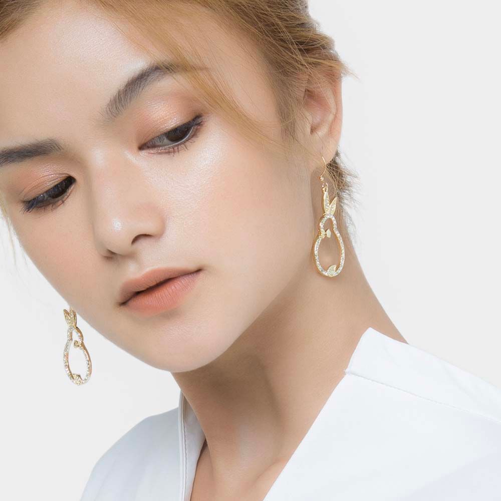 Bông tai hình thỏ đính đá