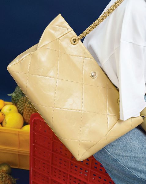 Túi Xách Lớn Tote Phối Khoá Trang Trí