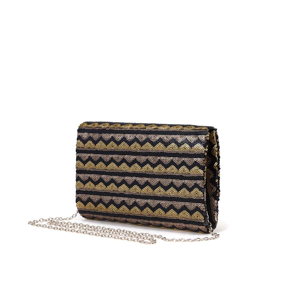 Clutch cầm tay sequin phối màu TXN268