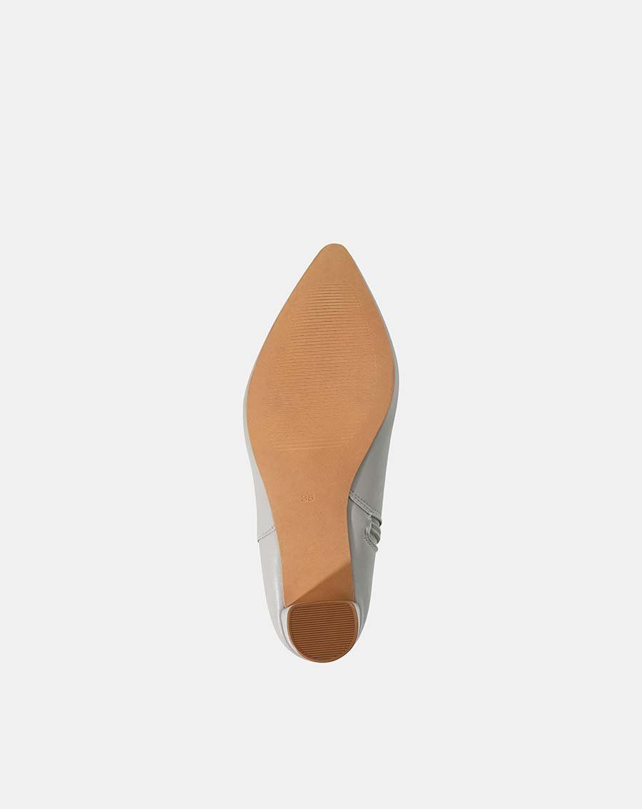 Giày boot gót vuông viền cổ chân