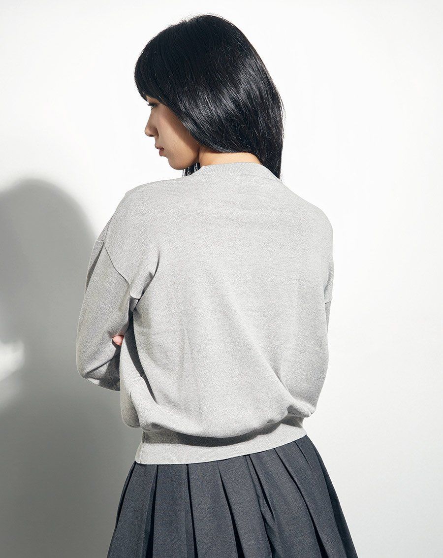 Áo dệt kim oversized tay dài