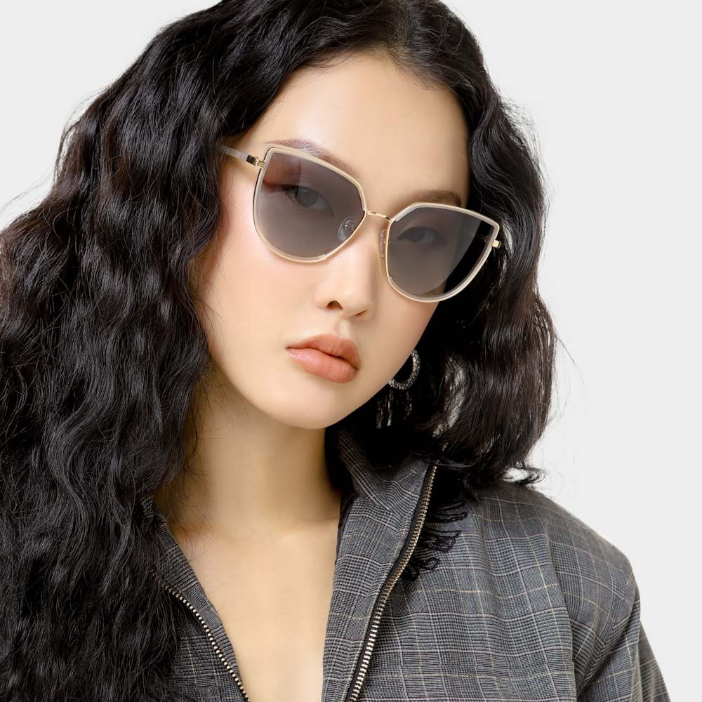 Mắt kính mắt mèo gọng nhựa phối kim loại