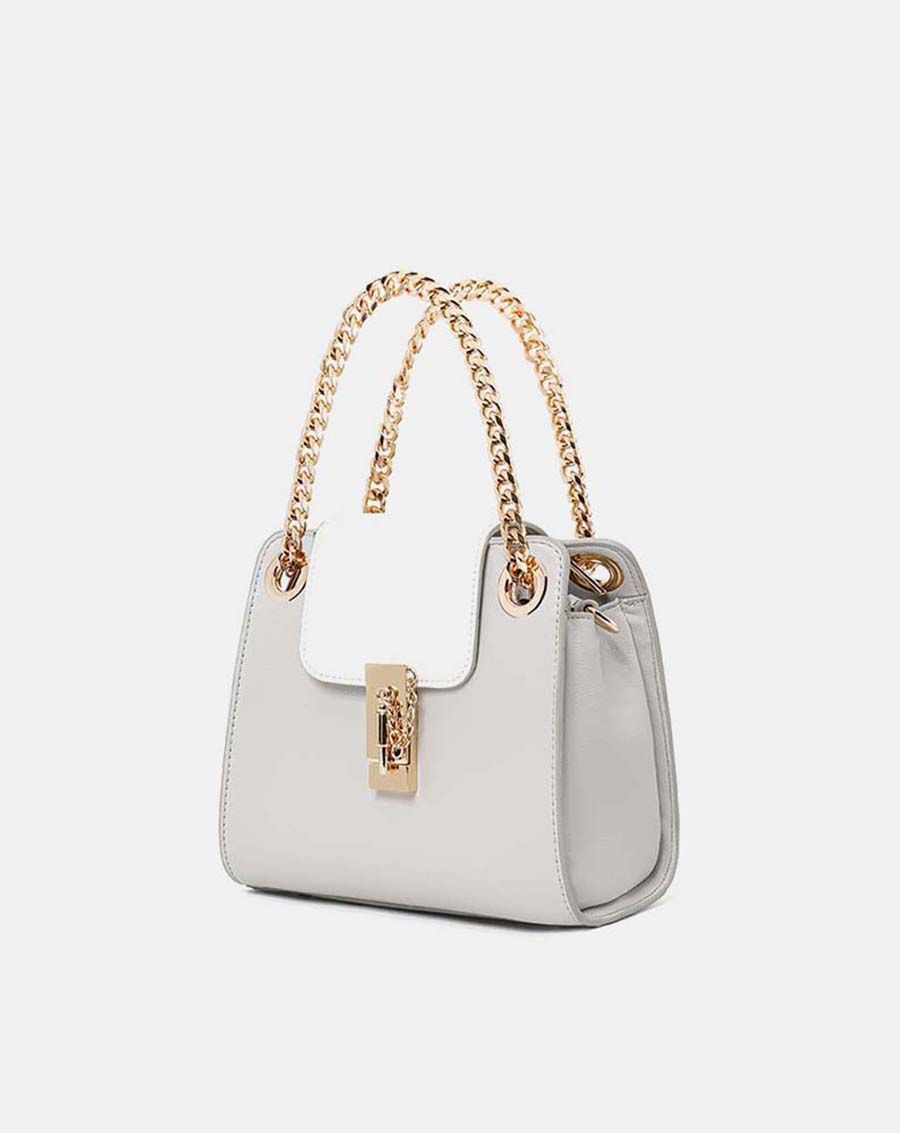 Túi xách nhỏ satchel cách điệu khóa gài