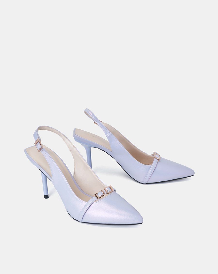 Giày Cao Gót Slingback Phối Khoá