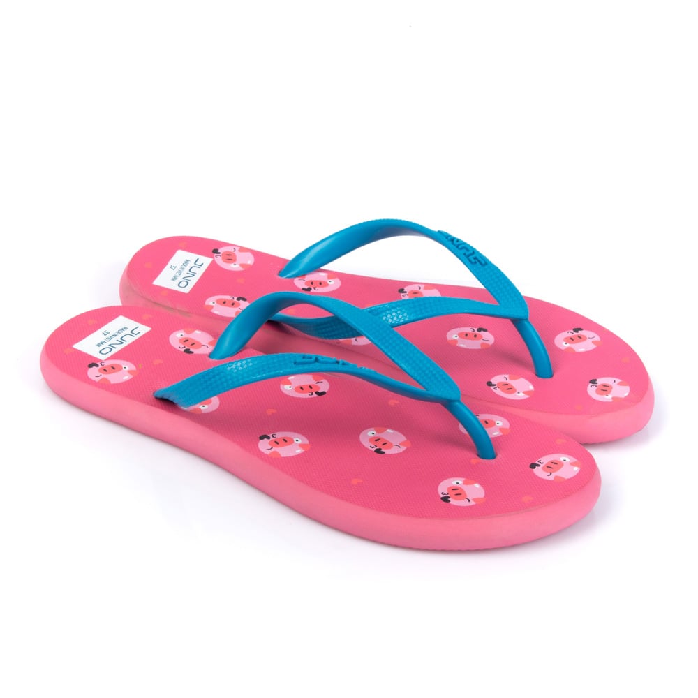 Dép lào thời trang Juno họa tiết con heo DK015 - Image 1
